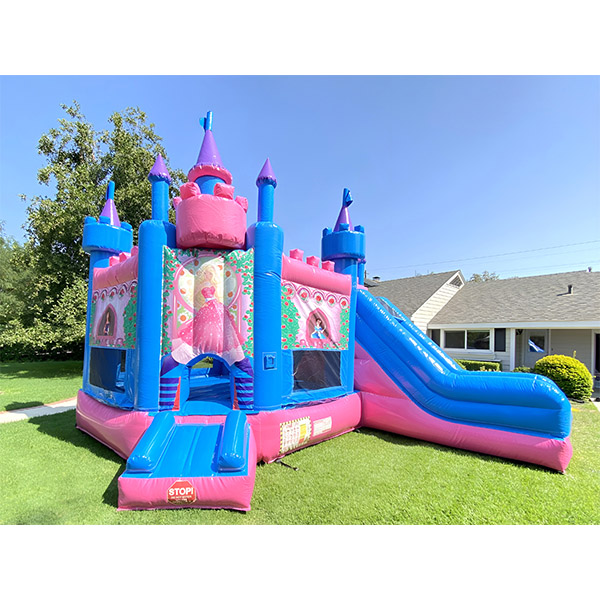 Green and white marble color inflatable slide giant inflatable water slide
