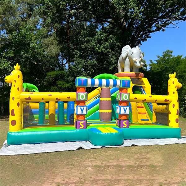 Summer beach inflatable water slide with pool for outdoor kids adults play