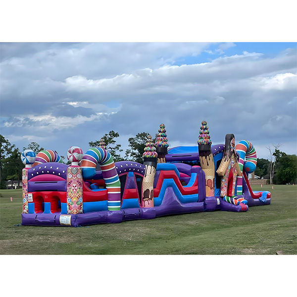 Marble color inflatable water slide with pool inflatable water park