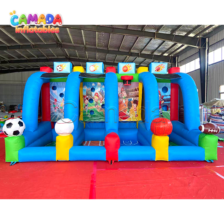 4 in 1 Football Basketball Baseball Rugby PVC Sports Shooting Games