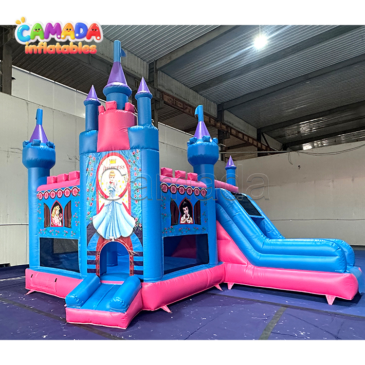 Princess Commercial Combo Inflatable Jumpers Castillo Juegos Inflables Hupfburg with Slide for School and Party Use