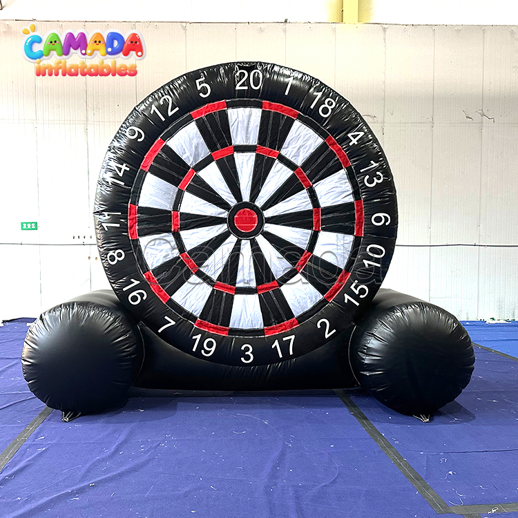 Black and White Inflatable Shooting Targets Soccer Game