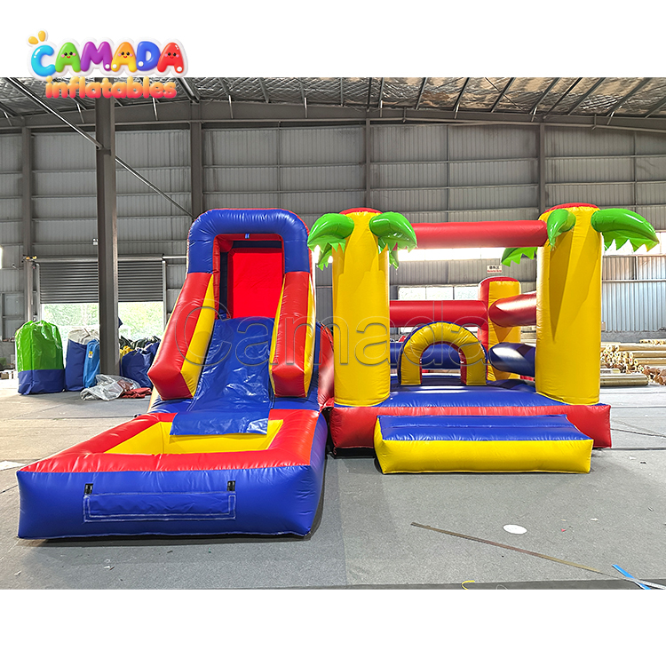 Small Bouncy Castle Inflatable Jumping Castle Slide with Ball Pit for Kids