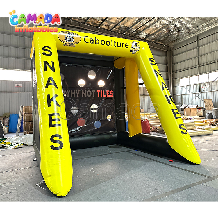Portable Inflatable Soccer Goal Target Shoot Game with Holes
