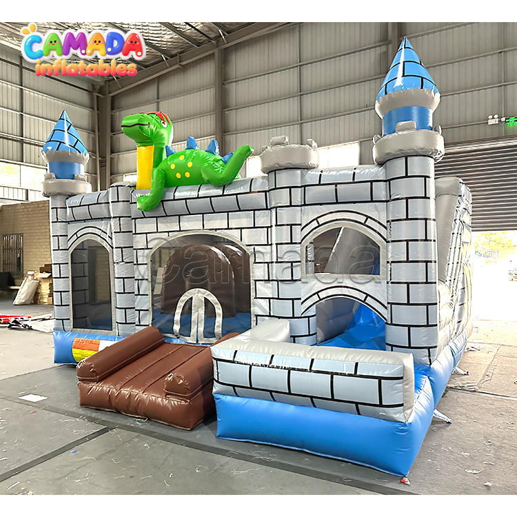 Dino Bouncy Castle Slide Combo Inflatable Bounce House and Slide