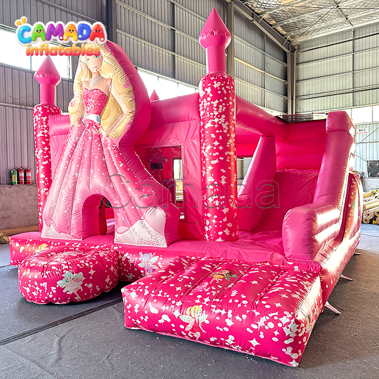 Princess Castle Slide Combo Inflatable Moonwalk Bouncer Slide Combination