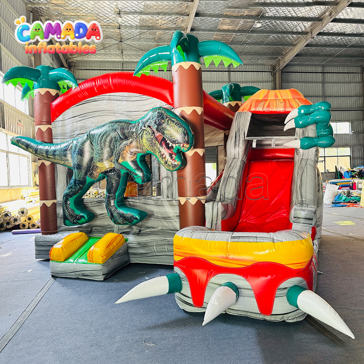 Dino Inflatable Castle Combo Bounce House and Slide for Kids Adults Party Playing