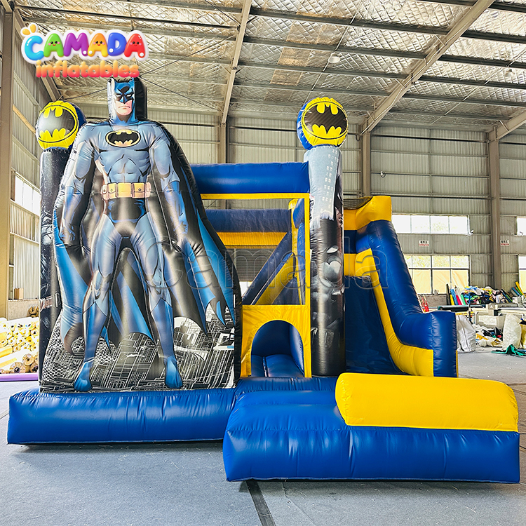Super Hero Design Inflatable Bouncy Castle Jumping Moonwalks Slide Combo