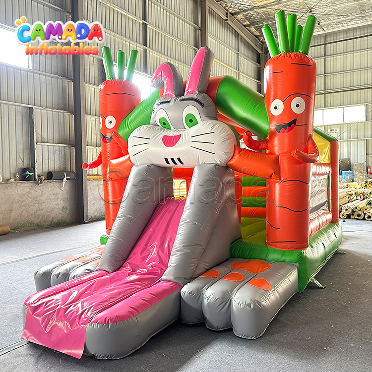 Rabbit Castle Small Size Combo Bounce House and Slide