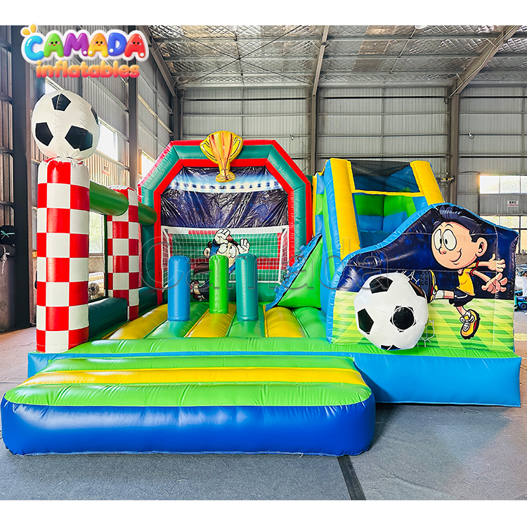 Football Theme Combo Bounce House Castillos Inflables with Slide for Party