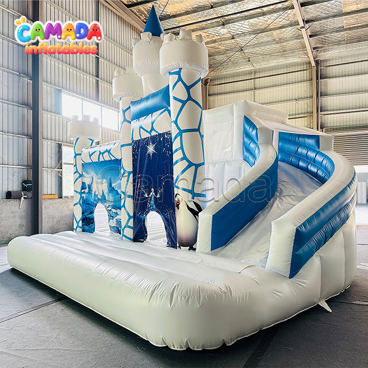 Inflatable Winter Snow Penguin Theme Combo Bounce House