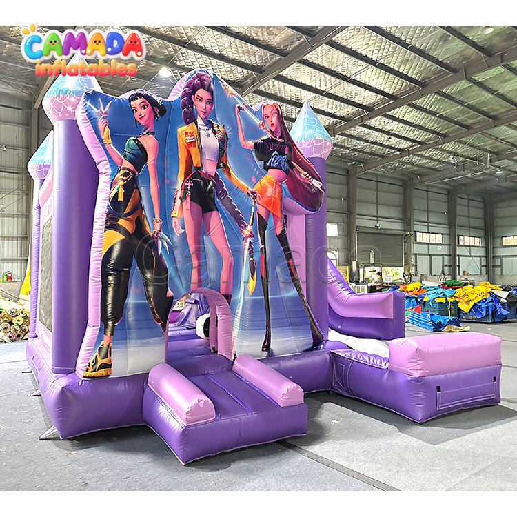 Pop Girls Inflatable Castle Combo Bounce House Slide Combination for Party Rental
