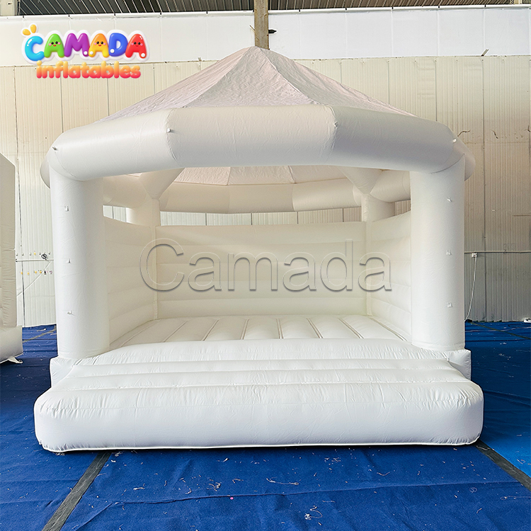 Pure White Jumping Inflatable Bounce House with Top Bouncy Castle for Indoor Outdoor