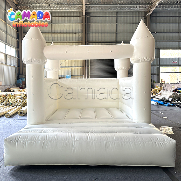 Heavy Duty PVC White Wedding Bounce House Kids Inflatable Castle Bouncy Jumping