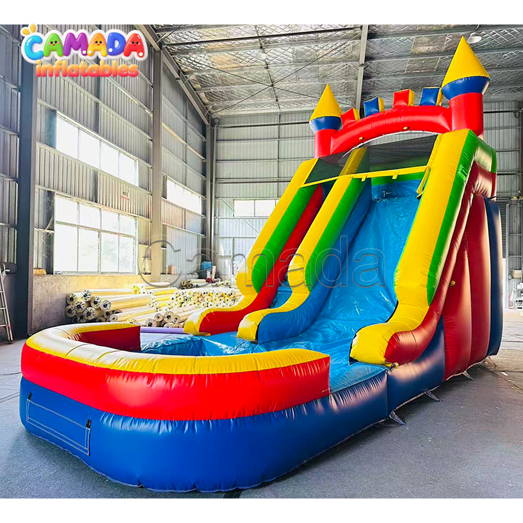 Kids Commercial PVC Grade Inflatable Water Slides Jumping Castle Custom Backyard Inflatable Water Slide