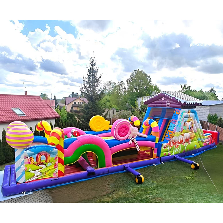 Commercail Grade Inflatable Obstacle Course Climb Sports Games Outdoor Commercial Land Rushing Inflatable Obstacles Equipment for Adults Kids