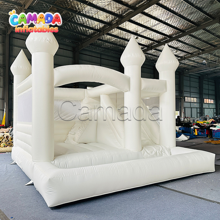 Outdoor Commercial Grade PVC White 15x15ft Custom Inflatable Portable Wedding Bounce House Jumping Bounce Combo and Ball Pit