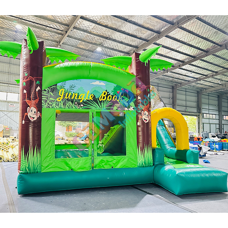 Backyard Party Castillo Inflable Jungle Bouncing Castle House and Slide Combo Jumpers Chateau Gonflable Inflatable Bounce Combo