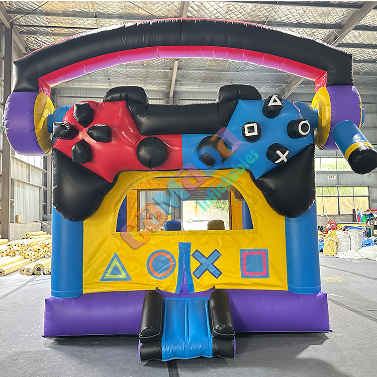 Gamer- Themed Inflatable Bounce House Jumping Bouncer Castle Bed for Party Rental and School Use